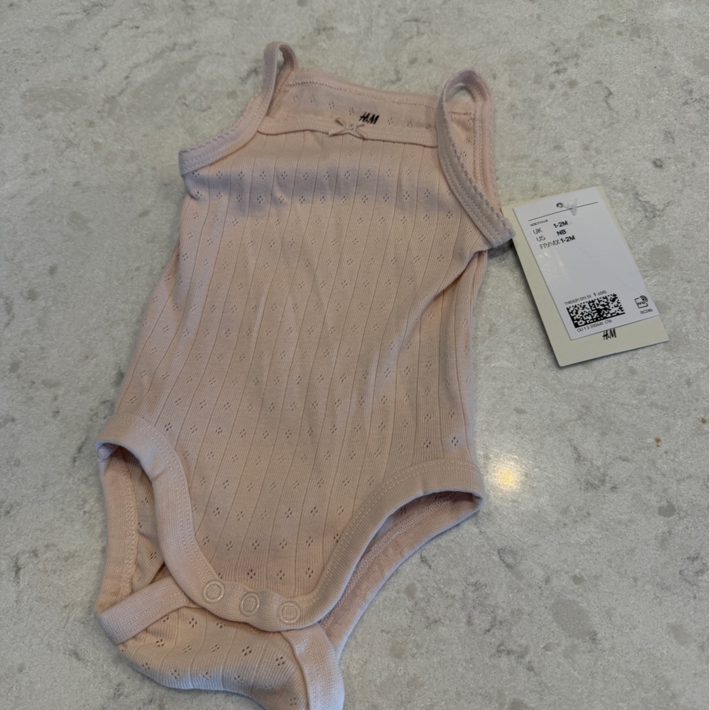 H&M Light Pink Baby Bodysuit